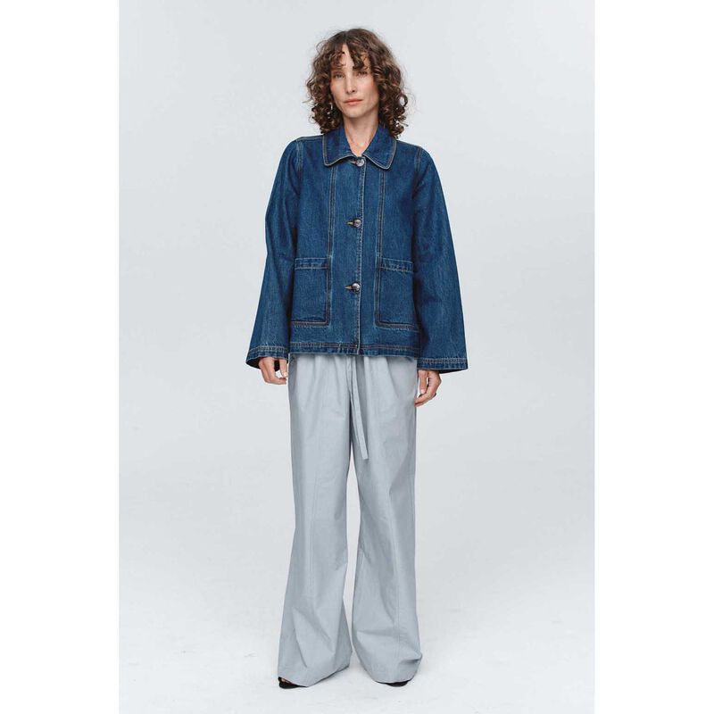 Marle Cropped Pea Jacket image number 3